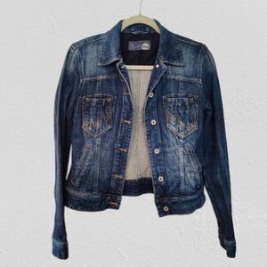 Vintage LTB Cropped Jean Jacket Size Medium